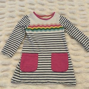 Mini Boden Long Sleeve Cotton Fun Dress with Pockets
